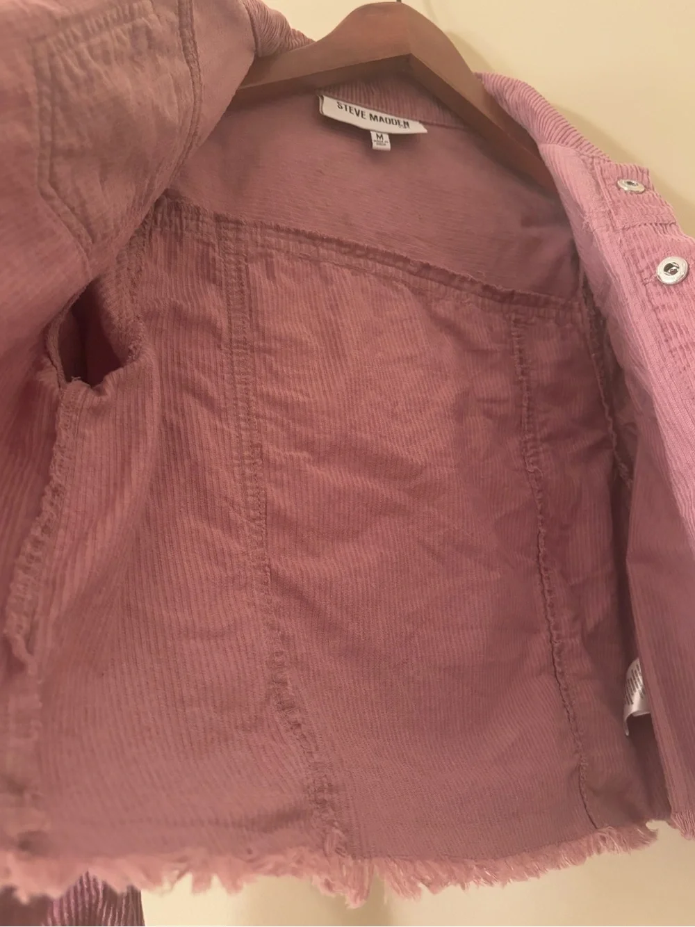 Steve Madden Dusty Rose Studded Corduroy Crop Jacket Girls Size 10/12
